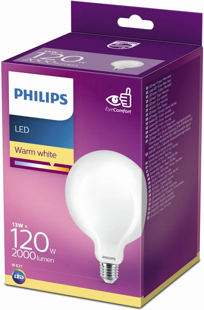 LED LAMP PHILIPS CLASSIC 13W G120 E27 MATT 2700K PHILIPS