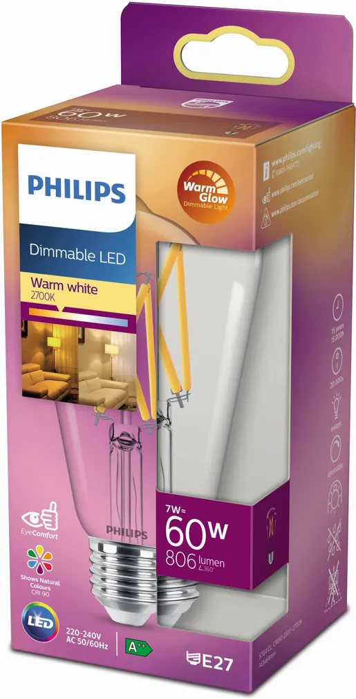 LED LAMP PHILIPS CLASSIC 7W ST64 E27 FIL KLAAS WGD90 PHILIPS