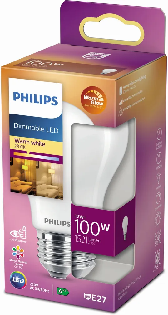 LED LAMP PHILIPS CLASSIC 12W A60 E27 MATT KLAAS WGD90 PHILIPS