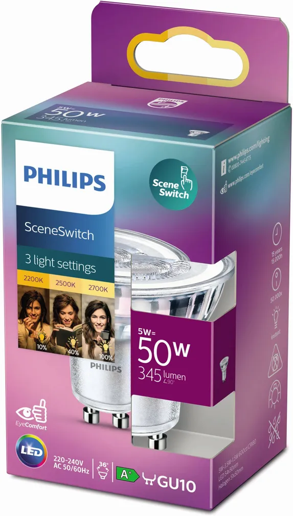 LED LAMP PHILIPS SSW 5W GU10 WW 36D PHILIPS