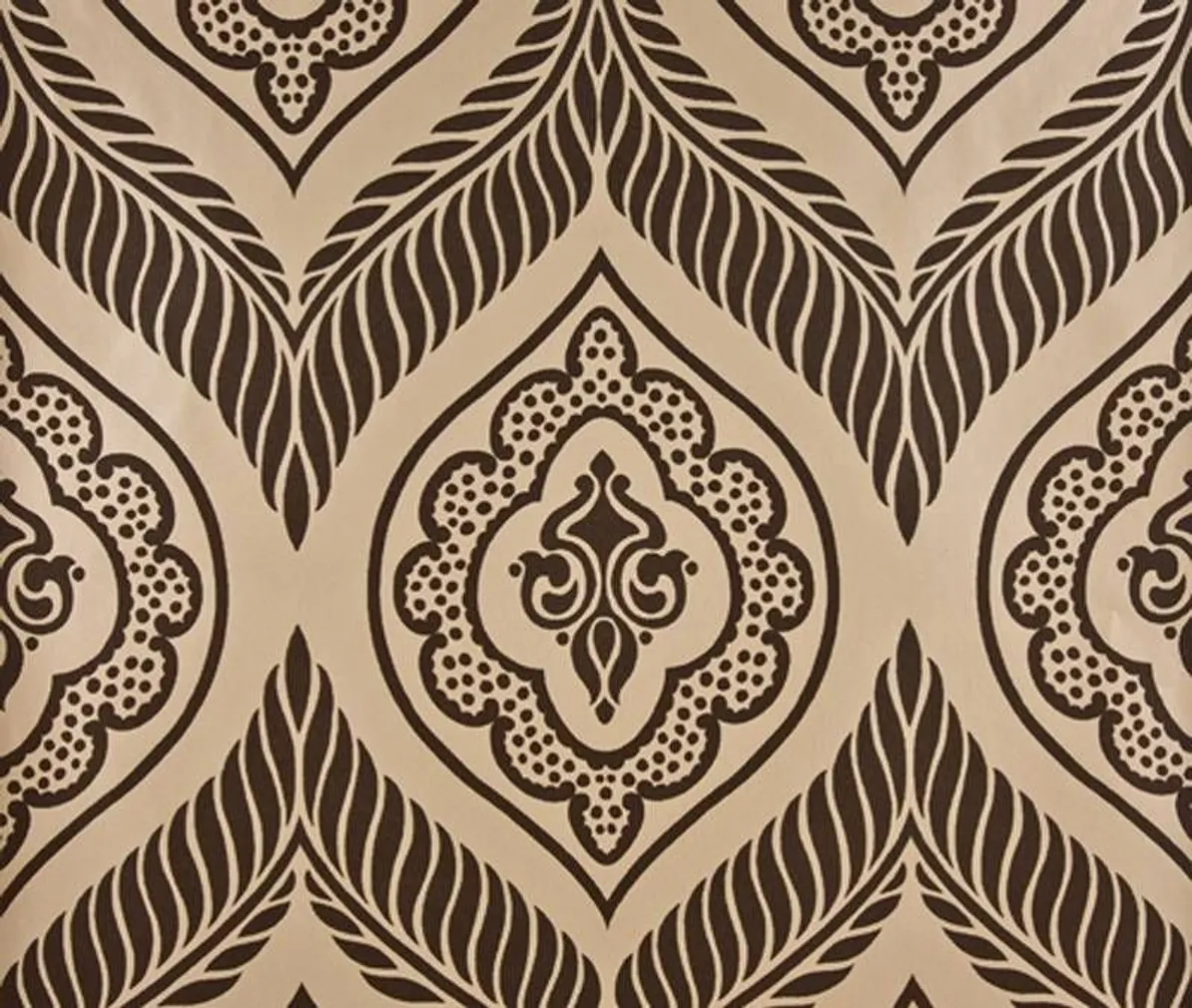 TAPEET DUTCH WALLCOVERINGS SCHUIMVINYL DAMAST PERSIAN BRUIN