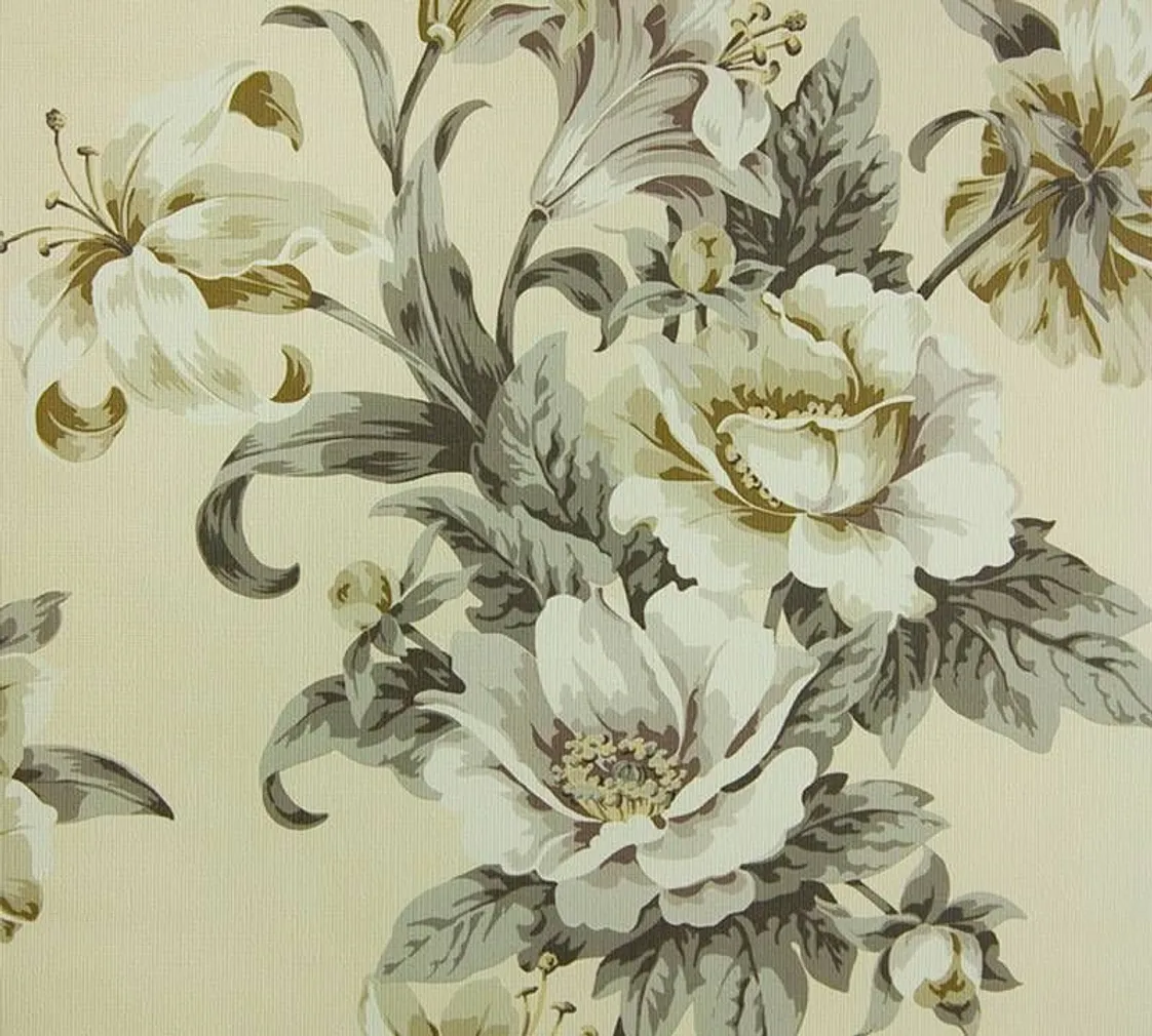 TAPEET DUTCH WALLCOVERINGS VLIESBEHANG BLOEM BEIGE