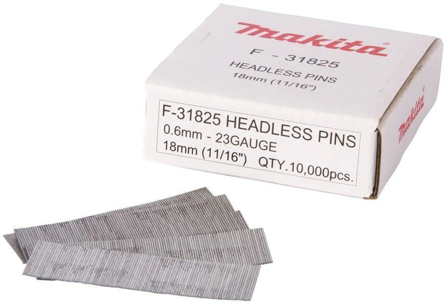 NAELAD MAKITA PIN 0,6X18MM 23GA TERAS 10000 TK. DPT353 PT354