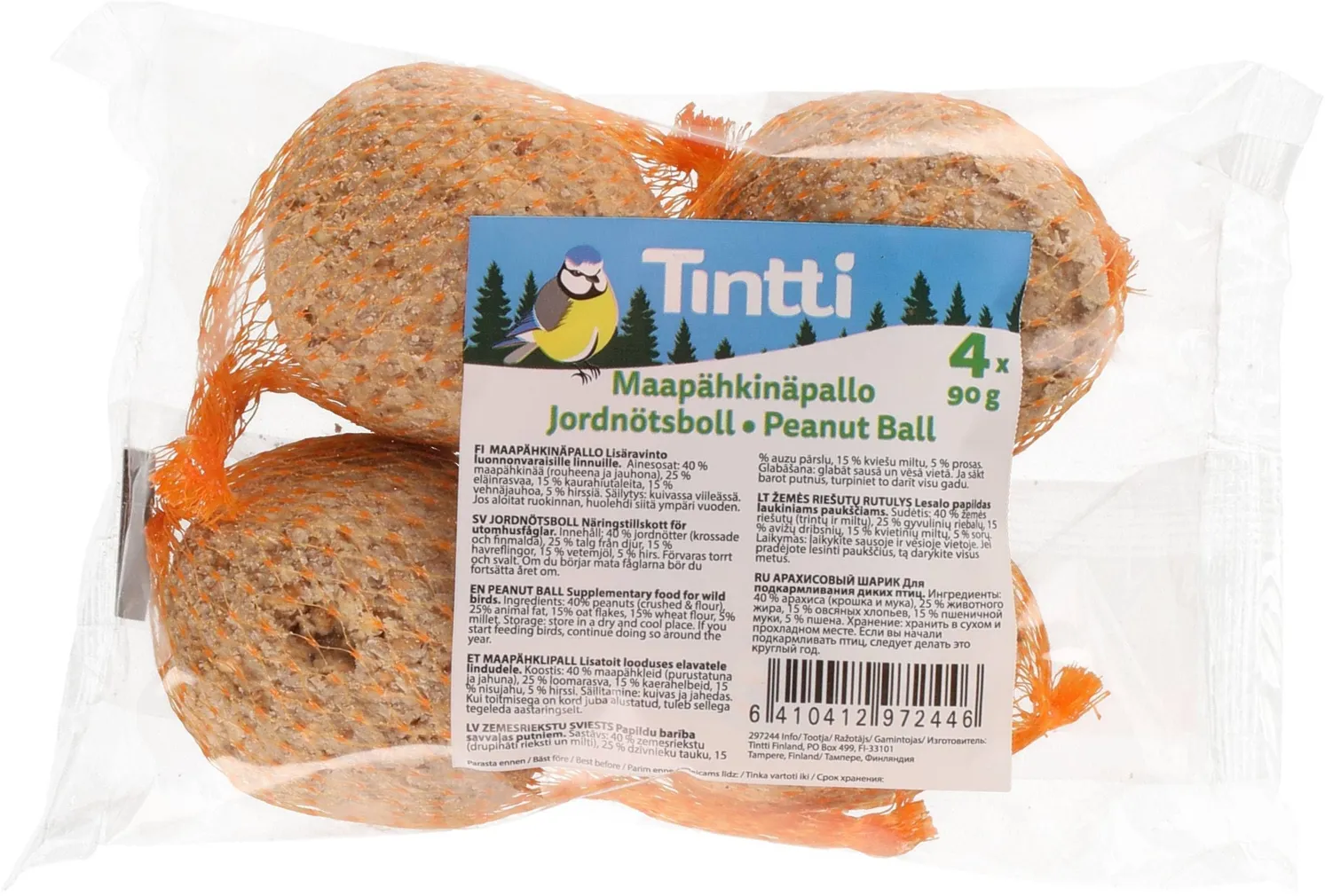 LINNUTOIT MAAPÄHKLIPALLID TINTTI 4TK PAKIS