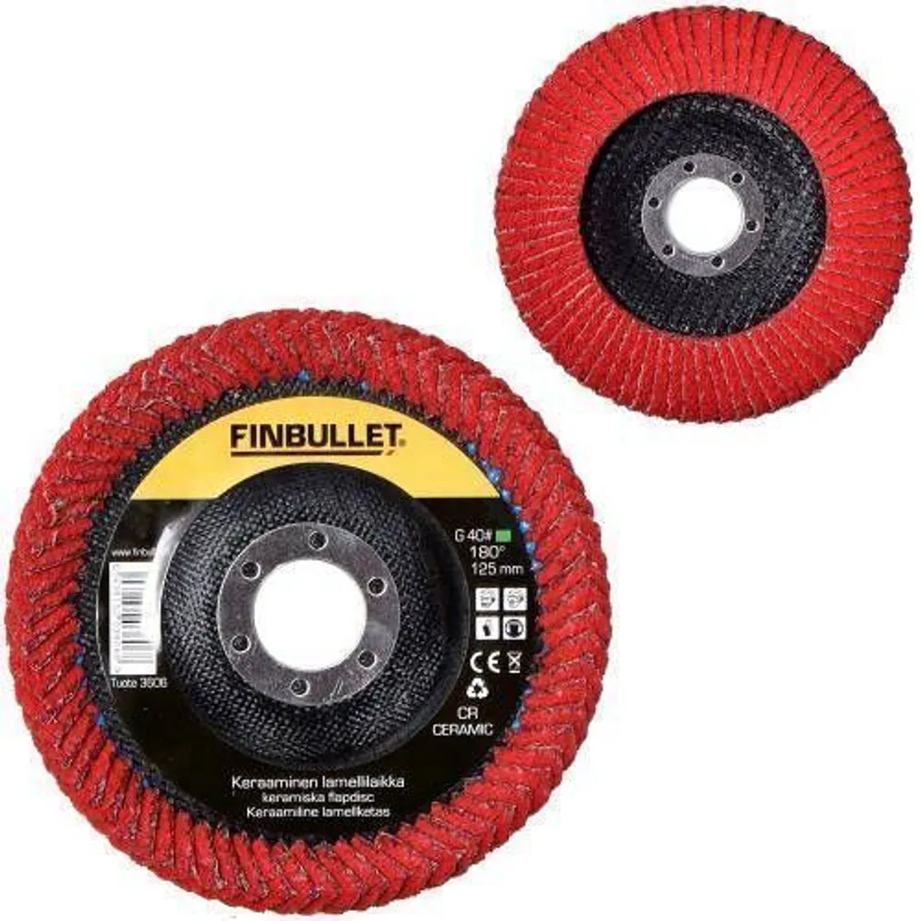LAMELLKETAS FINBULLET 125MM 40/180° CERAMIC
