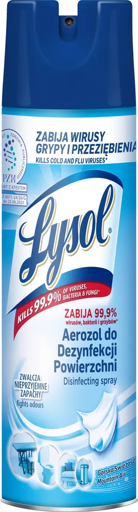 DESINFITSEERIV SPRAY PINDADELE LYSOL MOUNTAIN FRESH 400 ML