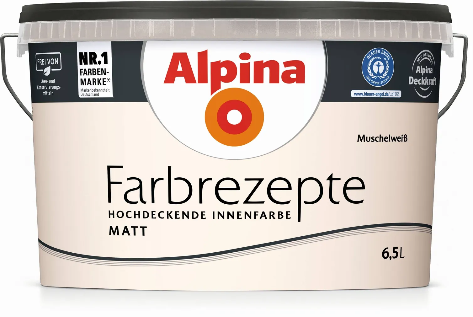 SEINAVÄRV ALPINA FARBREZEPTE 6,5L MUSCHELWEIß MATT