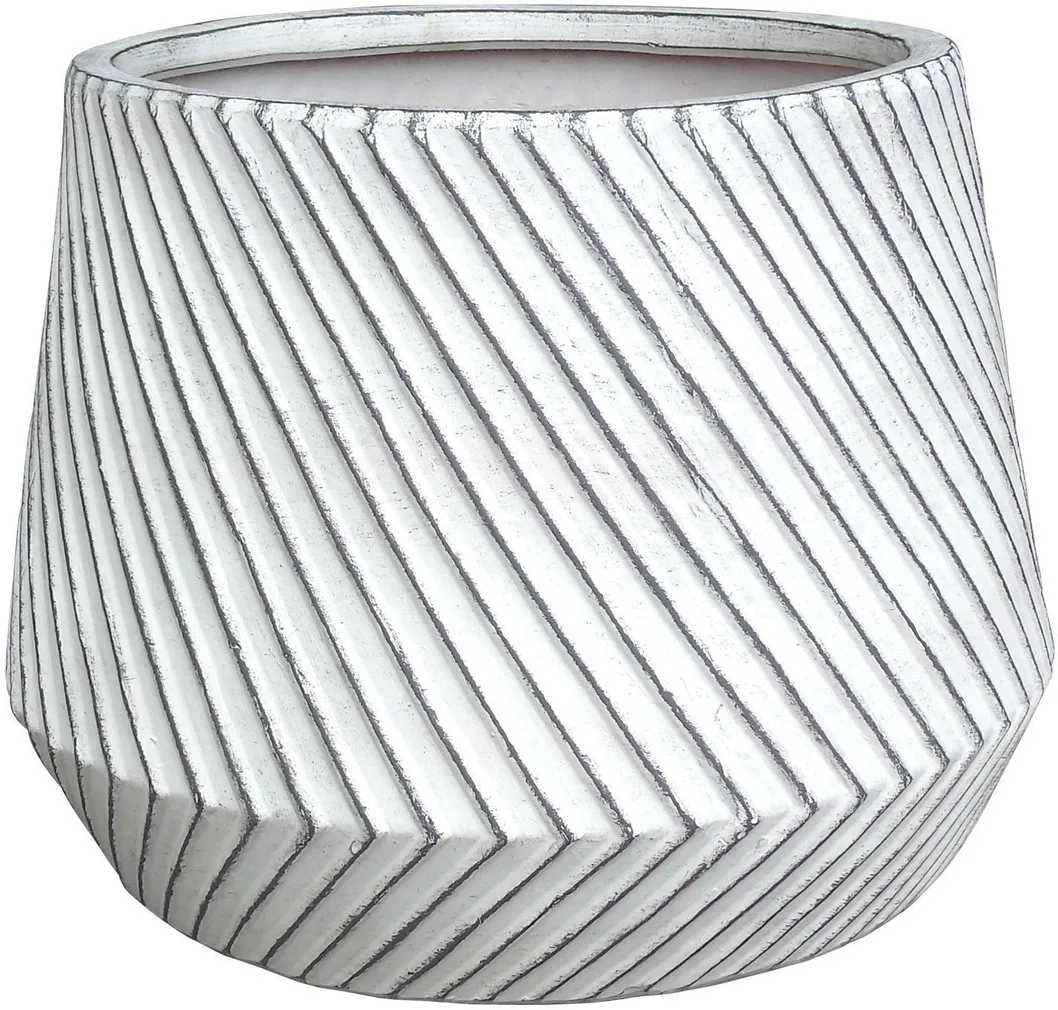 ÜMBRISPOTT KERAAMILINE 26X26X20CM HALL-VALGE
