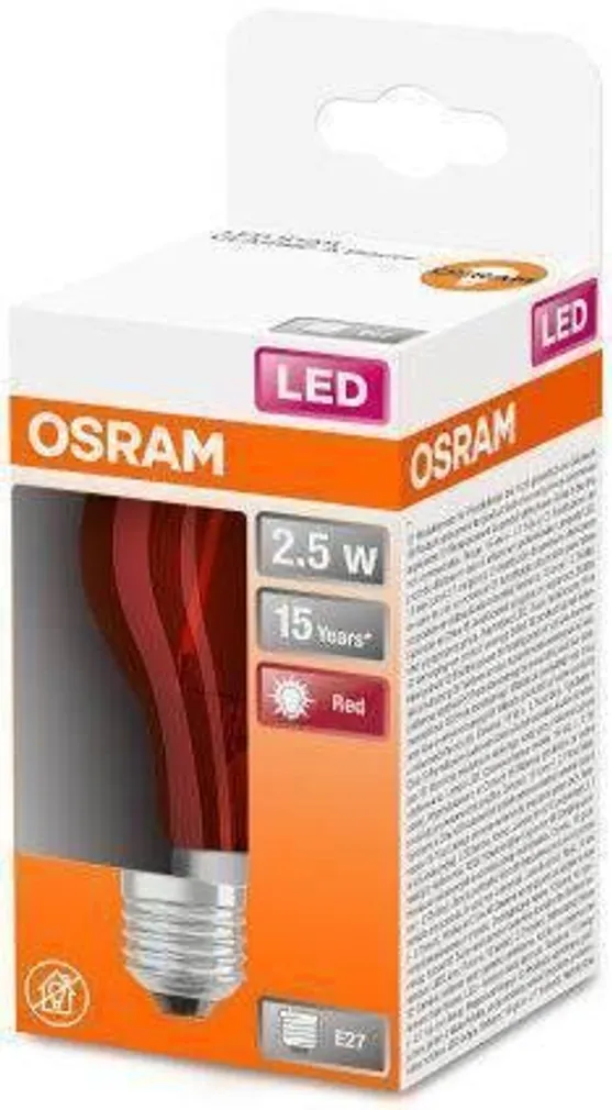 LED LAMP OSRAM 2,5W E27 A60 3000K 45LM PUNANE 