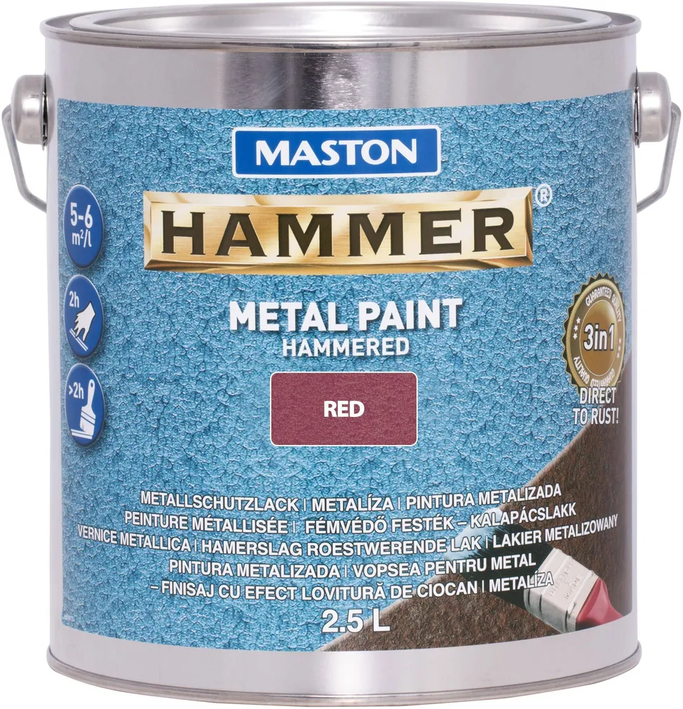 METALLIVÄRV MASTON HAMMER 2,5L VASARALAKK PUNANE