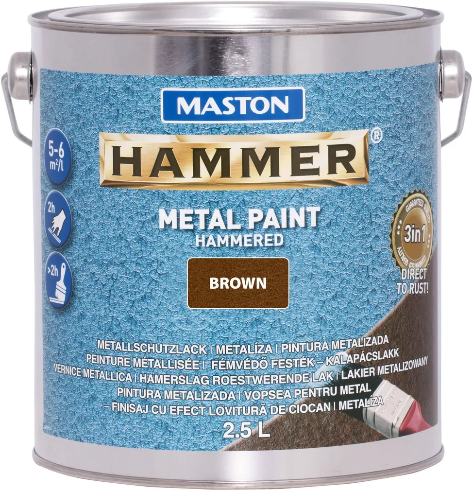 METALLIVÄRV MASTON HAMMER 2,5L VASARALAKK PRUUN