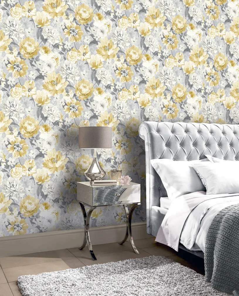 TAPEET ARTHOUSE AUBREY FLORAL OCHRE