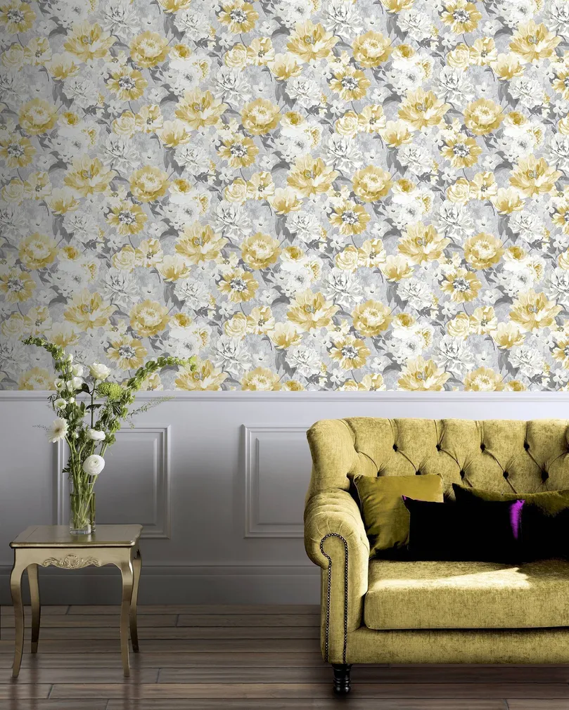 TAPEET ARTHOUSE AUBREY FLORAL OCHRE