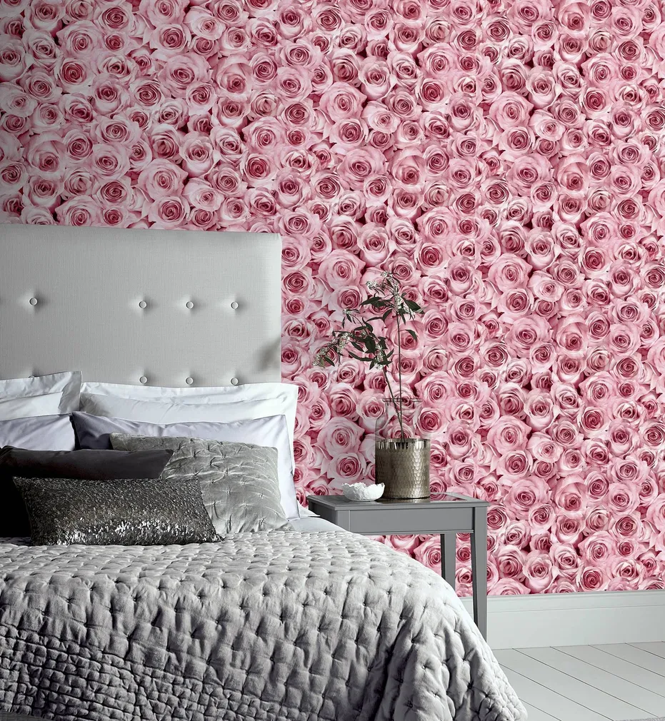 TAPEET ARTHOUSE ROSE WALL RASPBERRY