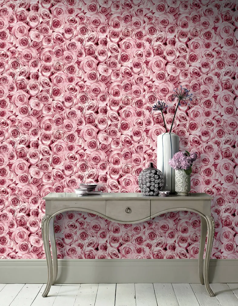 TAPEET ARTHOUSE ROSE WALL RASPBERRY
