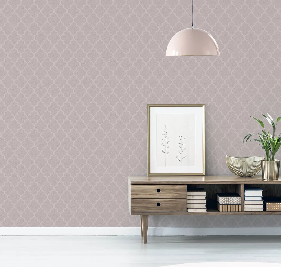 TAPEET ARTHOUSE VELVET TRELLIS ROSE GOLD