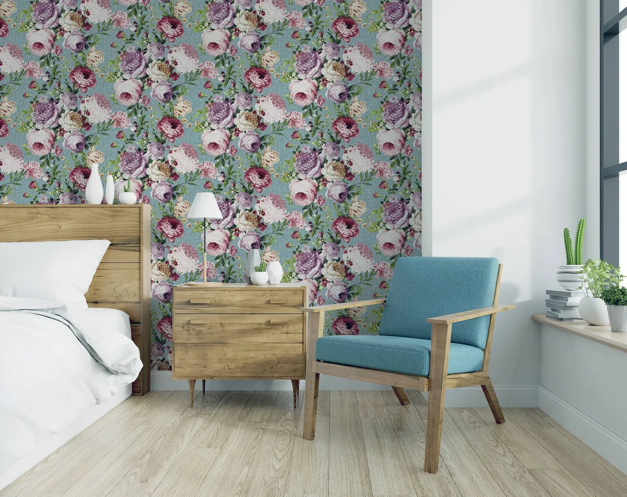 TAPEET ARTHOUSE TAPESTRY FLORAL TEAL/PINK