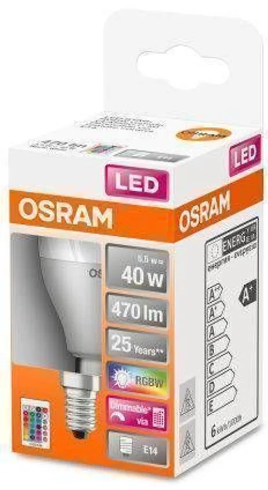 LED LAMP OSRAM 5,5W E14 P45 470LM 2700K PULT