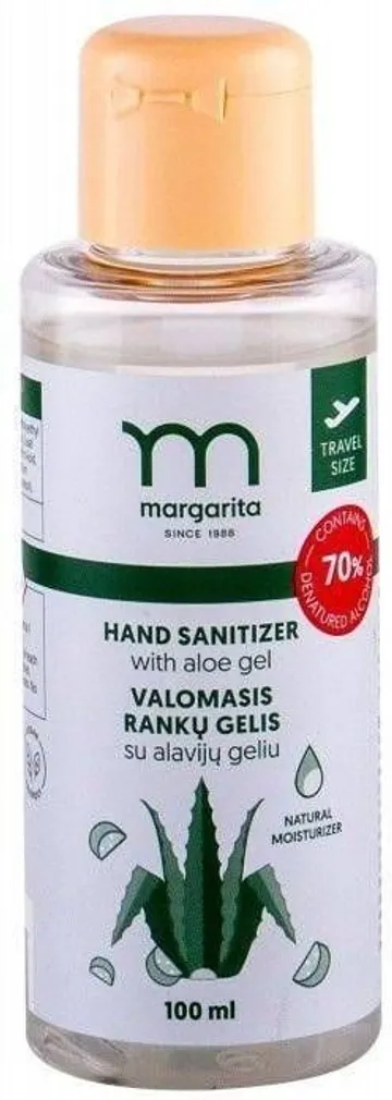 KÄTE DESINFITSEERIMISVAHEND MARGARITA ALOE GEELIGA 100ML 70%ALC.