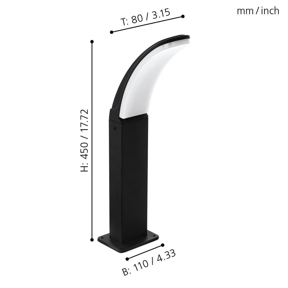 AIAVALGUSTI EGLO FIUMICINO 11W LED 1300LM POST 450MM IP44