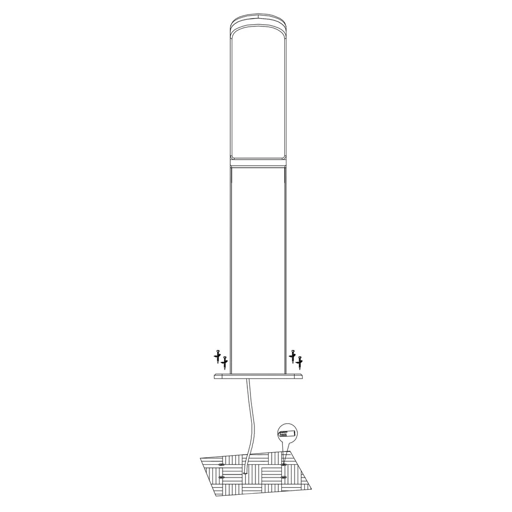 AIAVALGUSTI EGLO FIUMICINO 11W LED 1300LM POST 450MM IP44