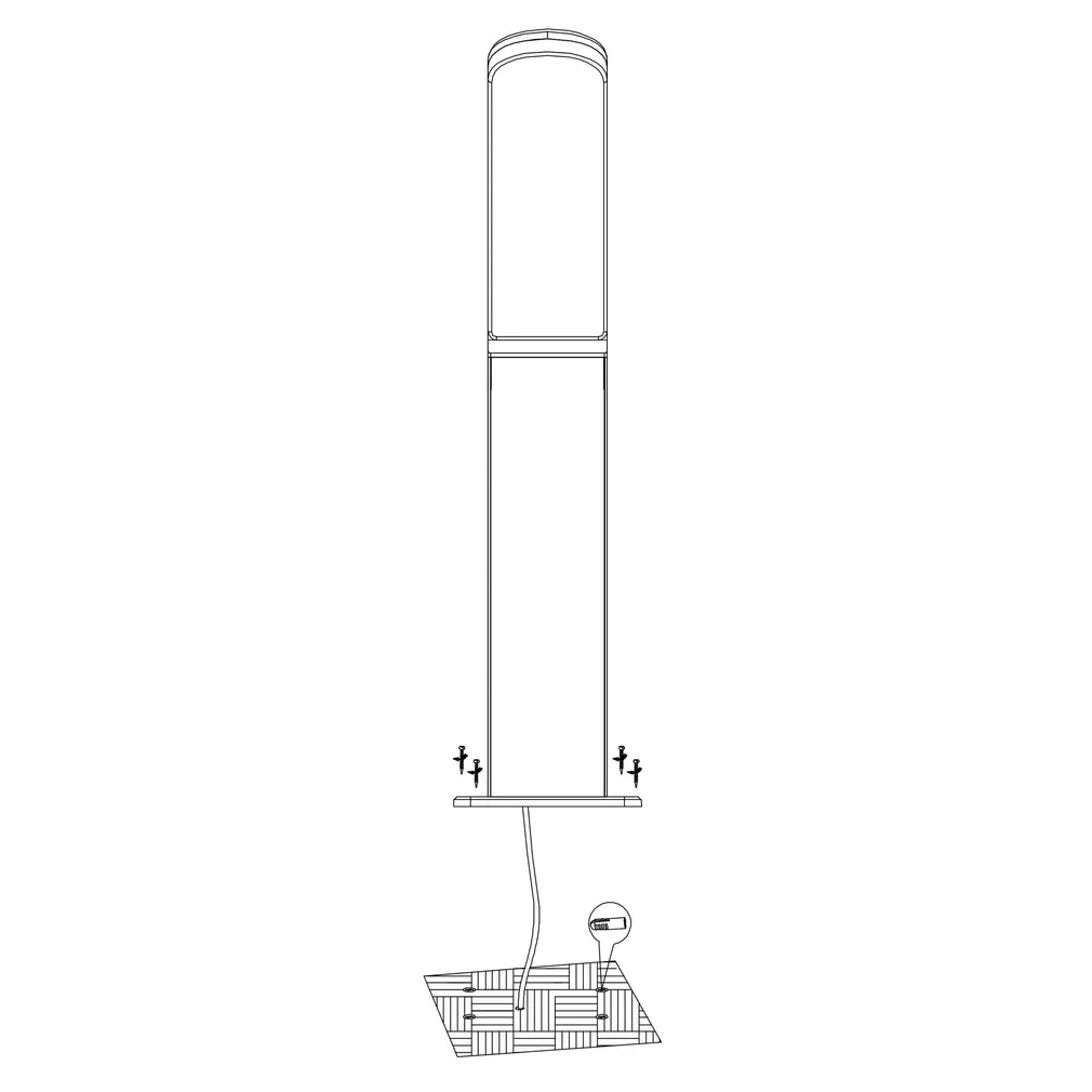 AIAVALGUSTI EGLO FIUMICINO 11W LED 1300LM 3000K POST 900MM IP44