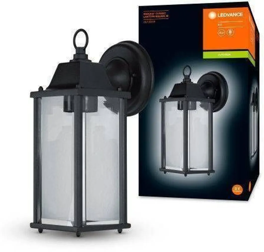 VÄLISVALGUSTI LEDVANCE CLASSIC LANTERN SQ M E27 BK