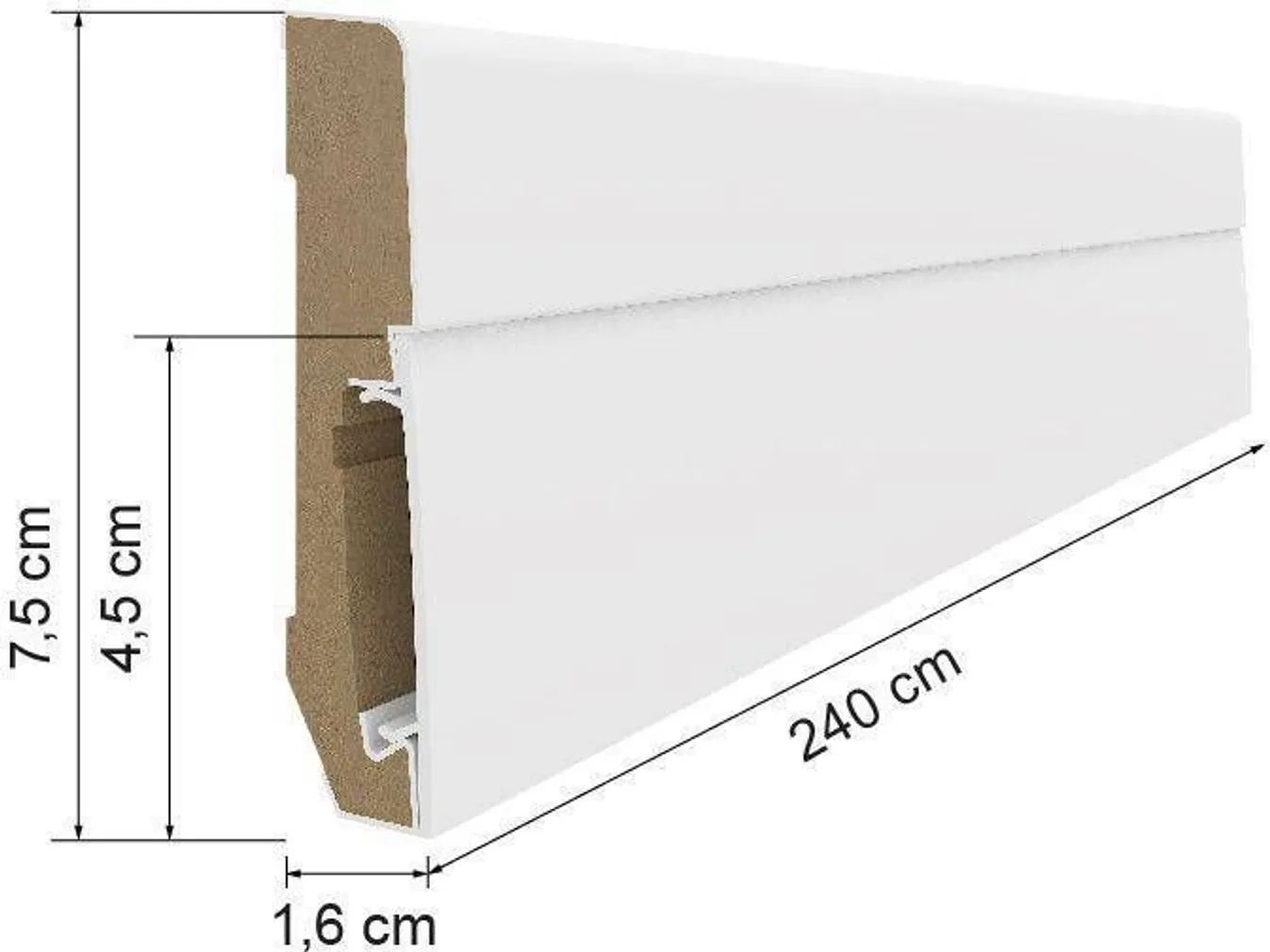 PÕRANDALIIST VOX MDF ESTILO 75 VALGE 2,4 E301