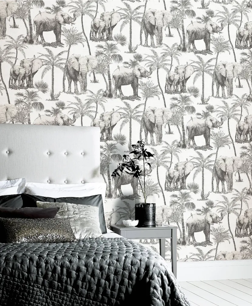 TAPEET ISELIIMUV ARTHOUSE P&S ELEPHANT GROVE CHARC 0,53X6M