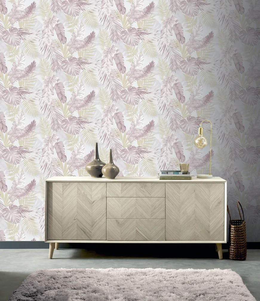 TAPEET ISELIIMUV ARTHOUSE P&S TROPICAL BLUSH/GOLD 0,53X6M