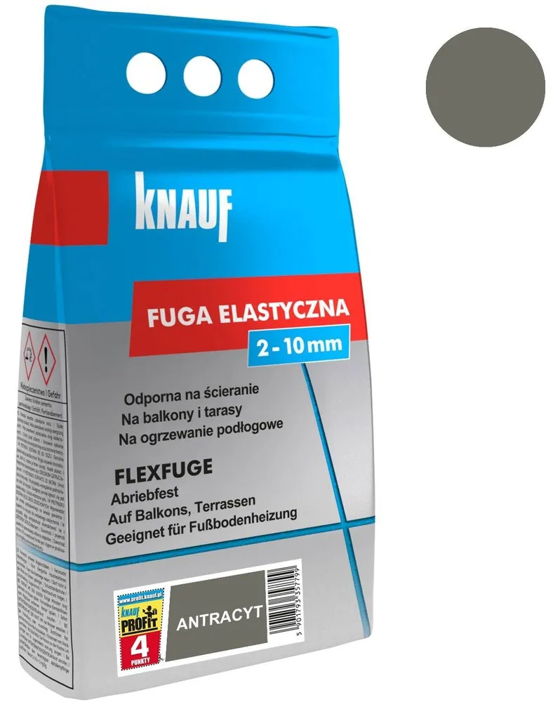 VUUGITÄIDE KNAUF FLEXFUGE ANTHRAZIT 4KG