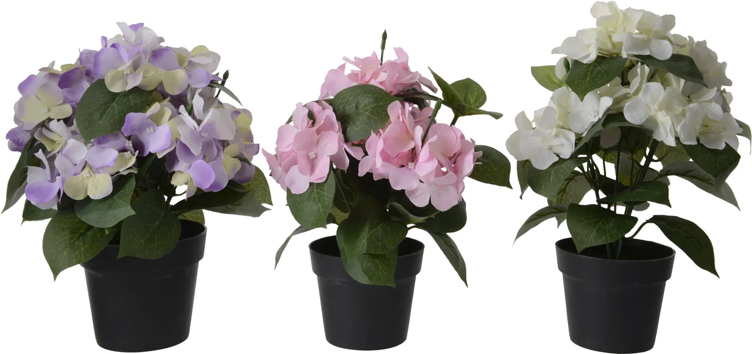 KUNSTLILL HORTENSIA 24CM, POLÜESTER