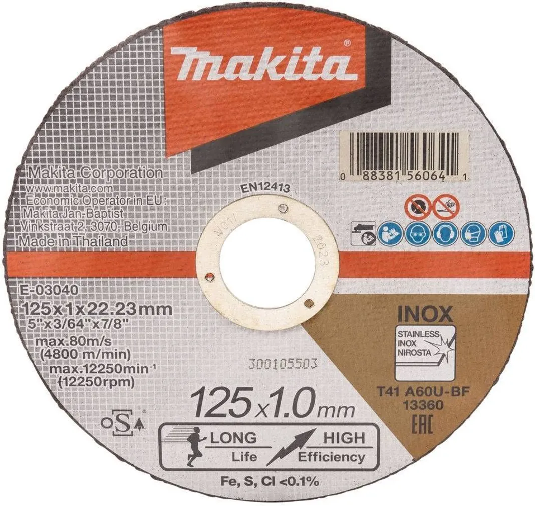 LÕIKEKETAS MAKITA 125X1 MM RST/ METALL