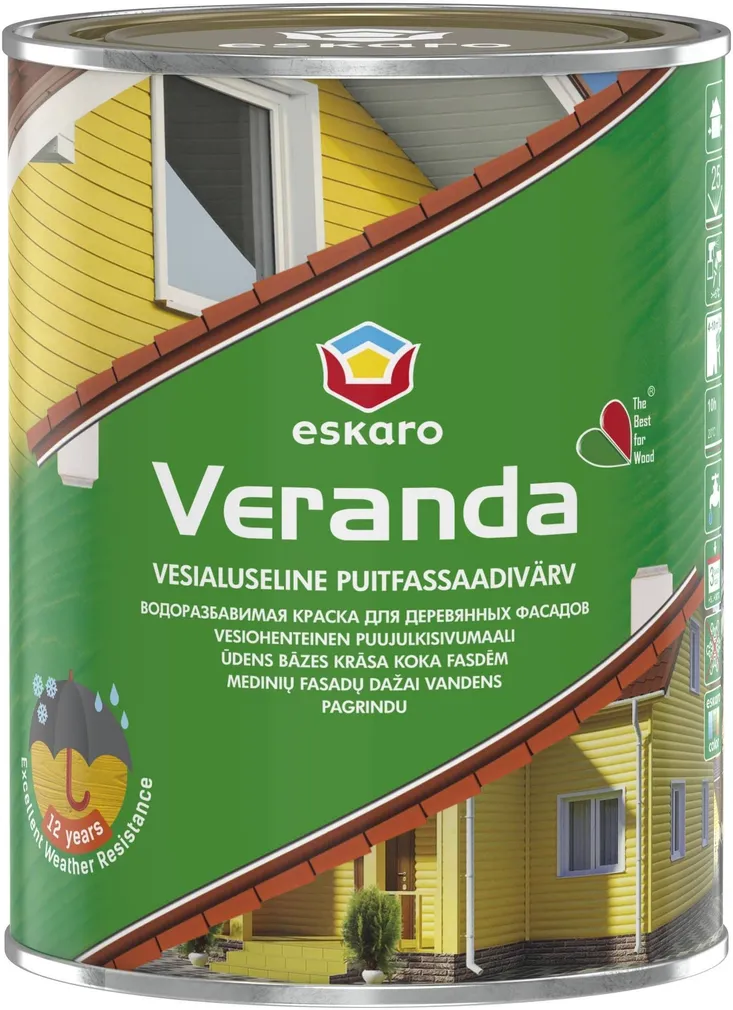 PUITFASSAADIVÄRV ESKARO VERANDA 0,9L MUST POOLMATT