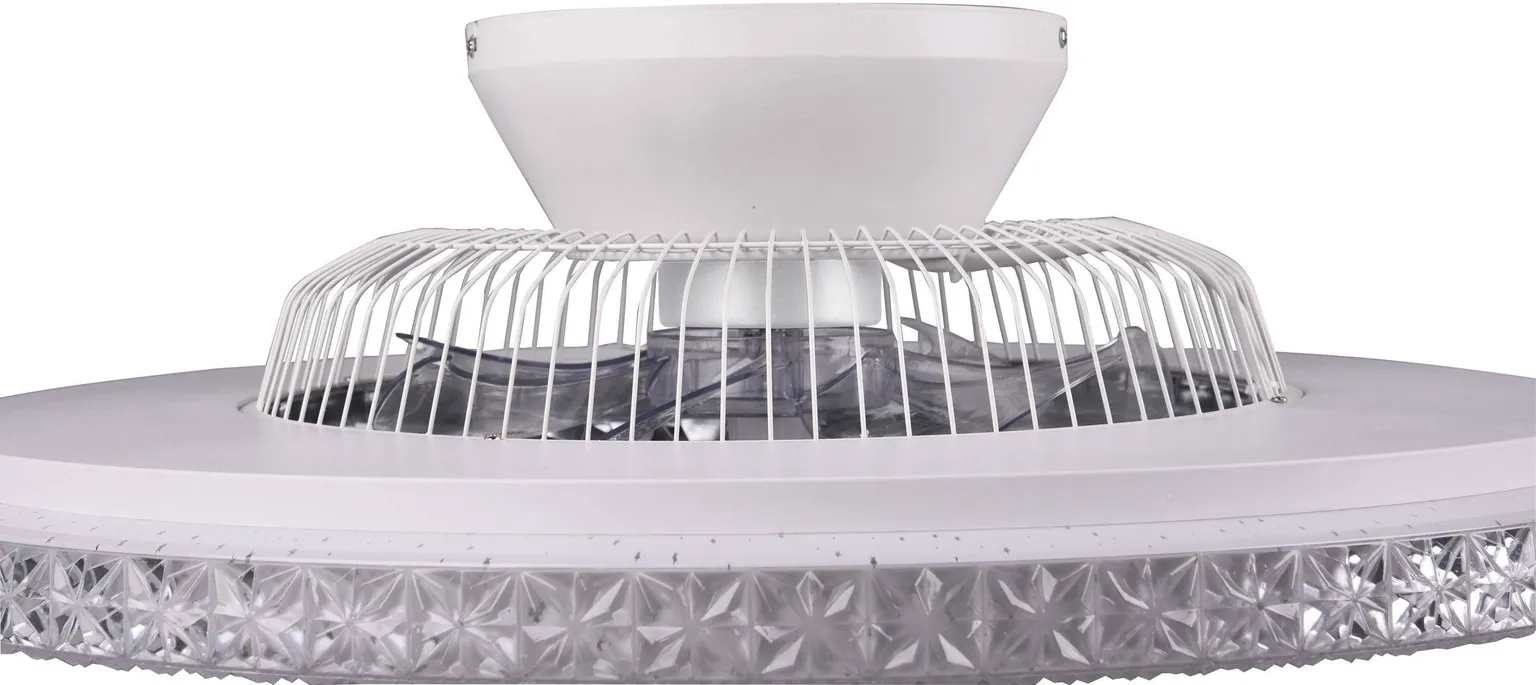 VALGUSTI VENTILAATORIGA TRIO HARSTAD LED 40W 5000LM KROOM