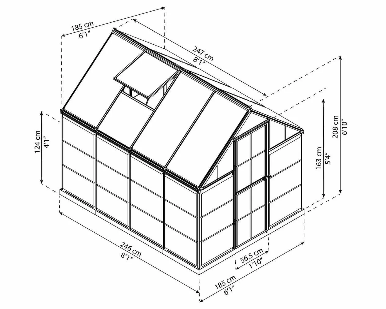 KASVUHOONE HYBRID 4,6M²