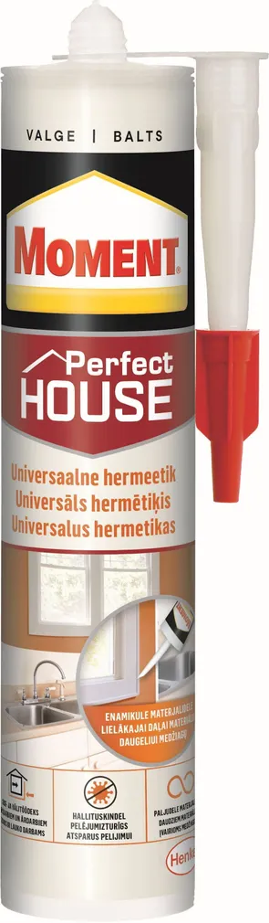 UNIVERSAALSILIKOON MOMENT PERFECT HOUSE 280ML VALGE