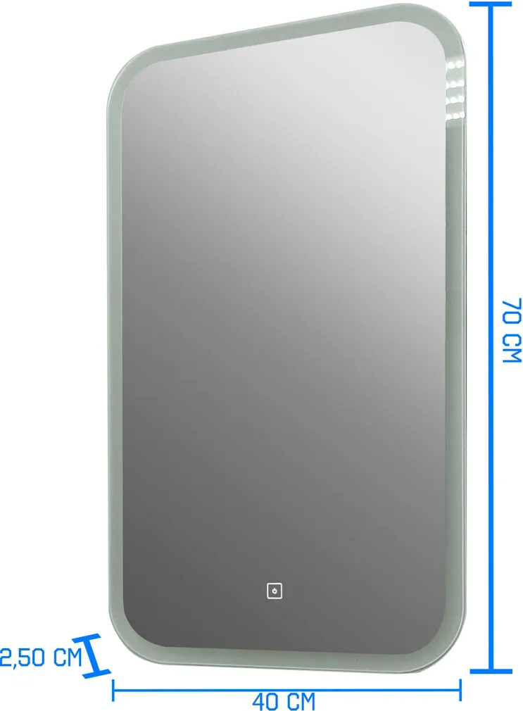 PEEGEL KONTINENT MINI LED VALGUSTUSEGA 40X70CM