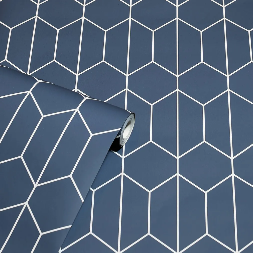 TAPEET ARTHOUSE LINEAR GEO NAVY