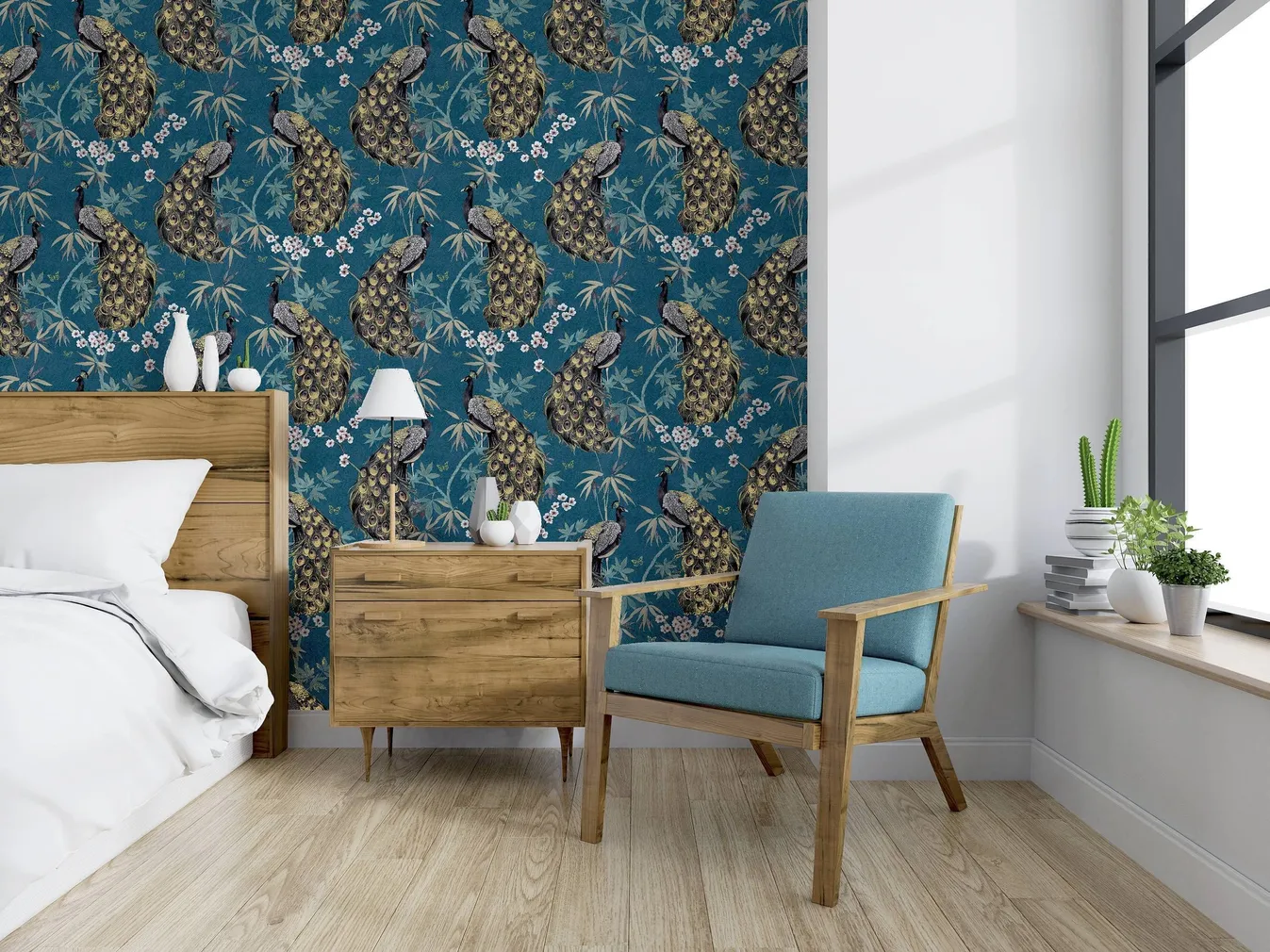 TAPEET ARTHOUSE OPULENT PEACOCK TEAL & GOLD