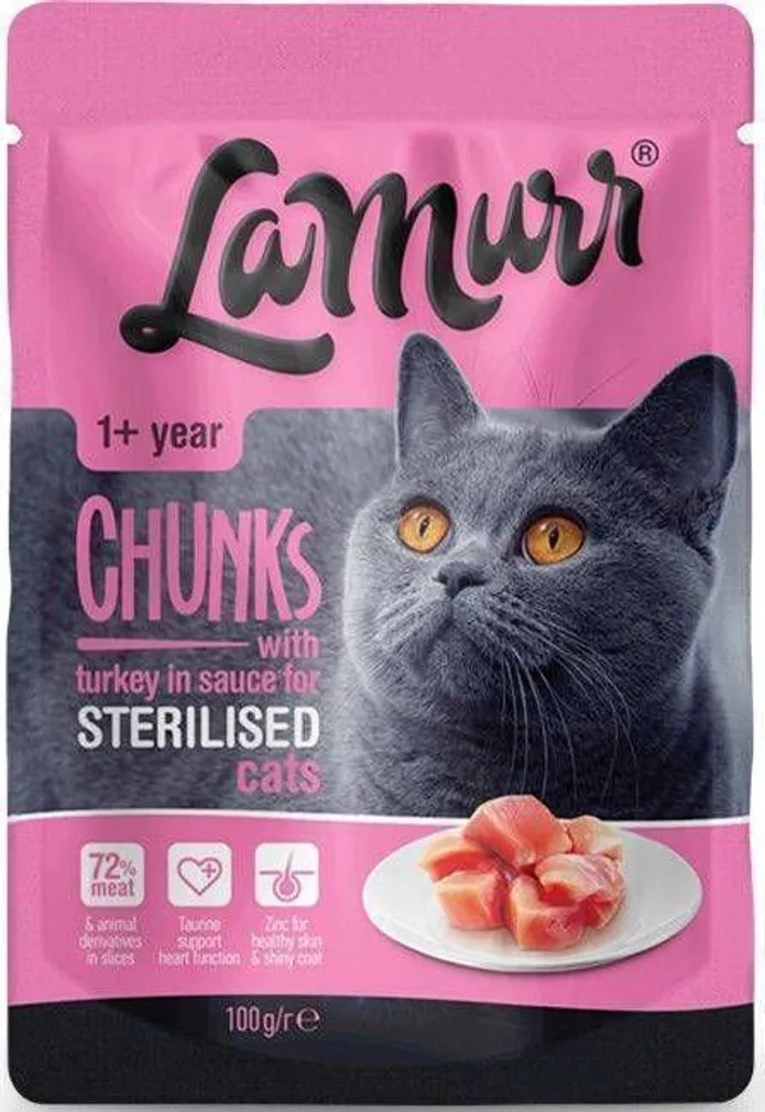 LEMMIKLOOMA TÄISSÖÖT LA MURR KASSILE KALKUN KASTMES 100G