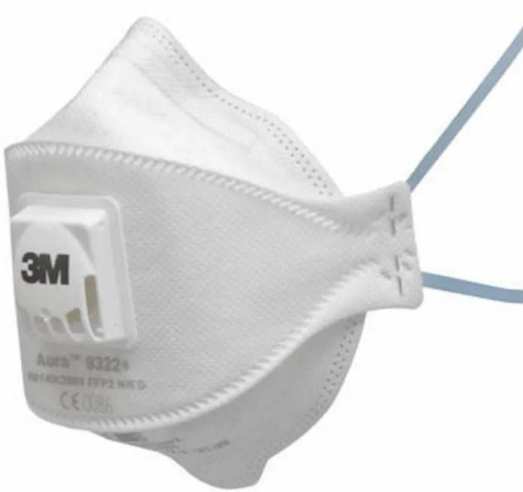 RESPIRAATOR FFP2 KLAPIGA 3M 9322+AURA