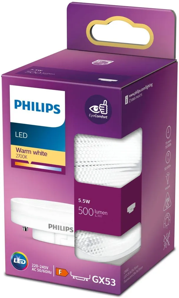 LED LAMP PHILIPS 5,5W GX53 500LM