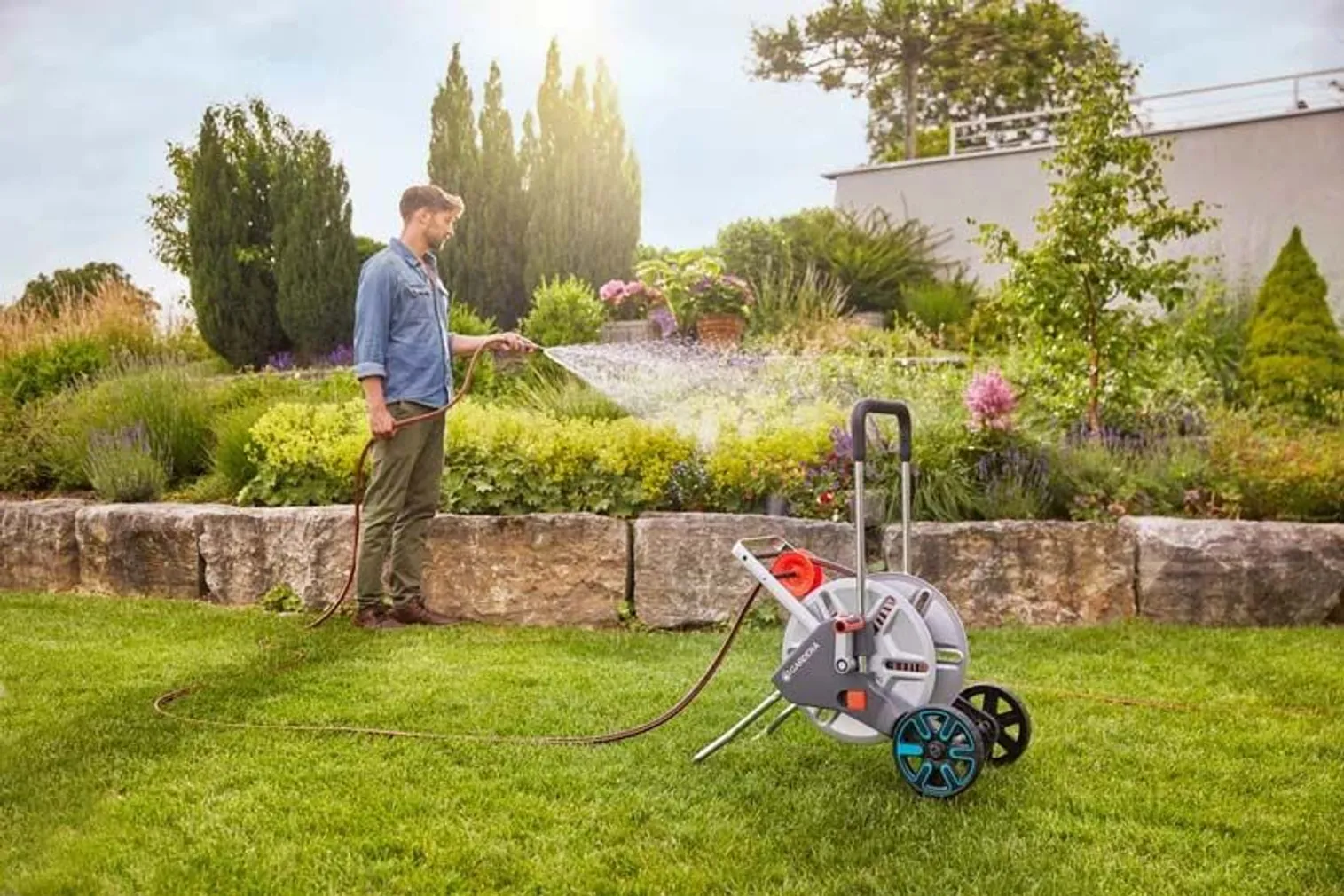 VOOLIKUKÄRU GARDENA CLEVERROLL M EASY METALLIST 25M