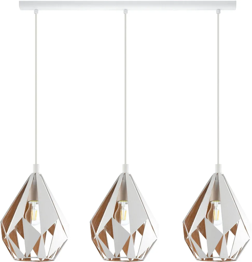LAELAMP EGLO CARLTON1 3X60W E27 VALGE/KULD