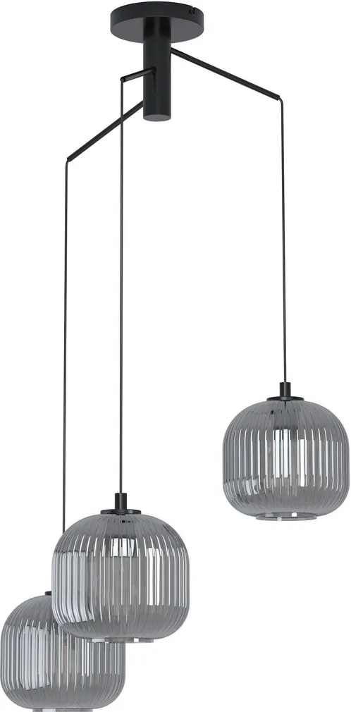 LAELAMP EGLO MANTUNALLE 1 E27 3X40W LÄBIPAISTEV MUST