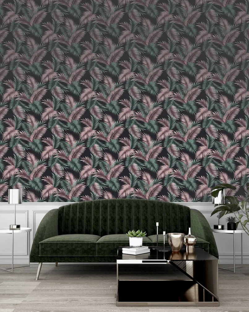 TAPEET ARTHOUSE TWILIGHT TROPIC BLACK & GREEN