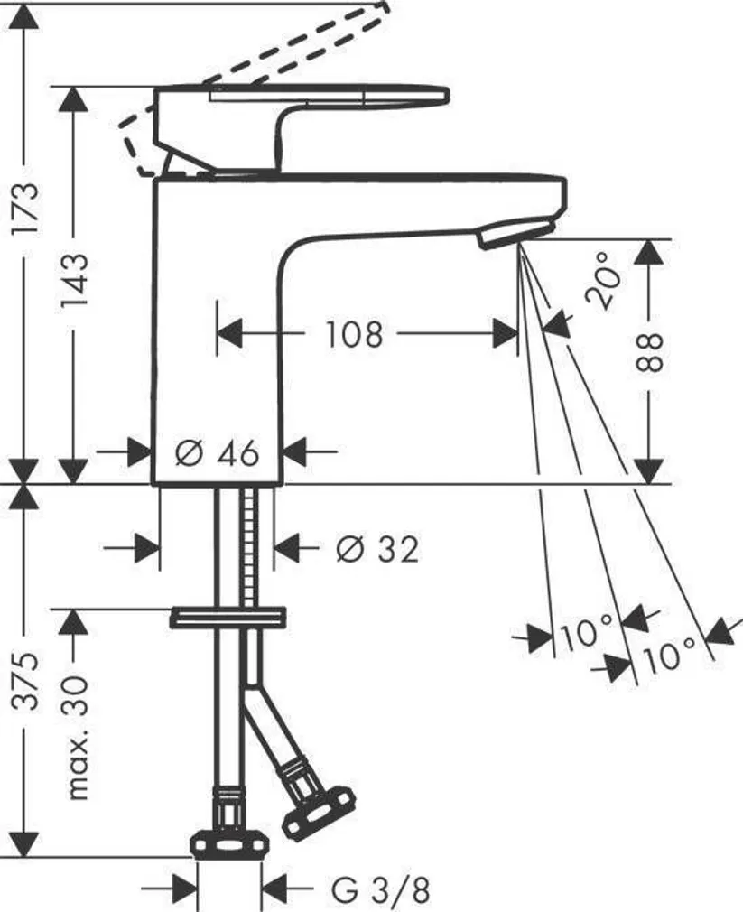VALAMUSEGISTI HANSGROHE VERNIS 100 HG71580000 KROOM