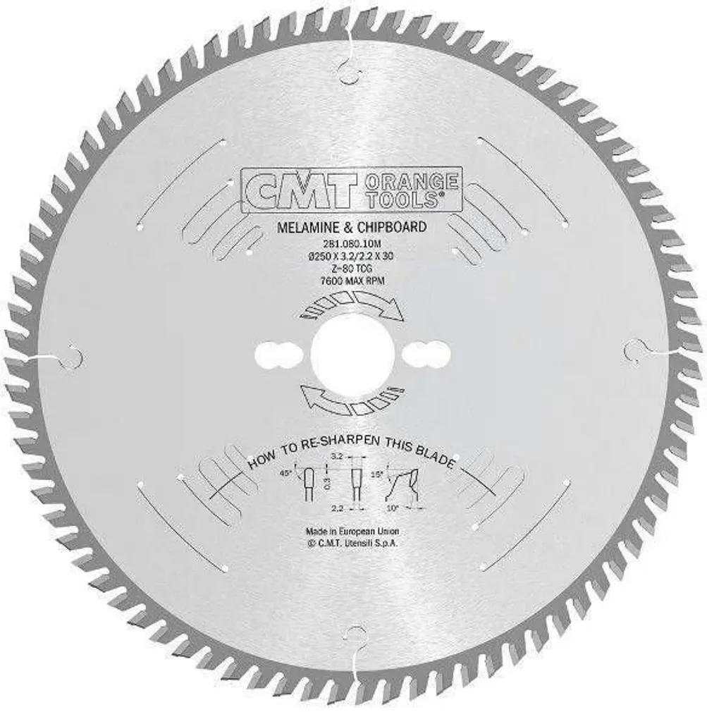 SAEKETAS LAMINAATPLAADILE CMT 250X3,2X30MM Z80 A=10° TCG