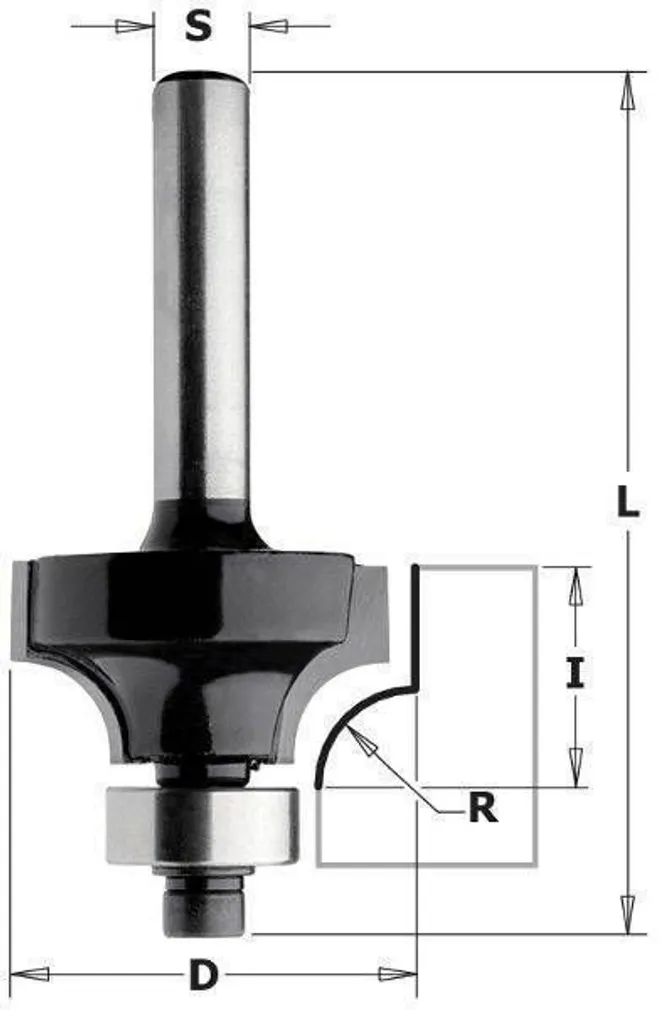 ÜLAFREESI TERA LAAGRIGA CMT S=8MM D=25,4MM